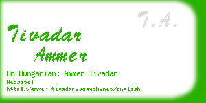 tivadar ammer business card